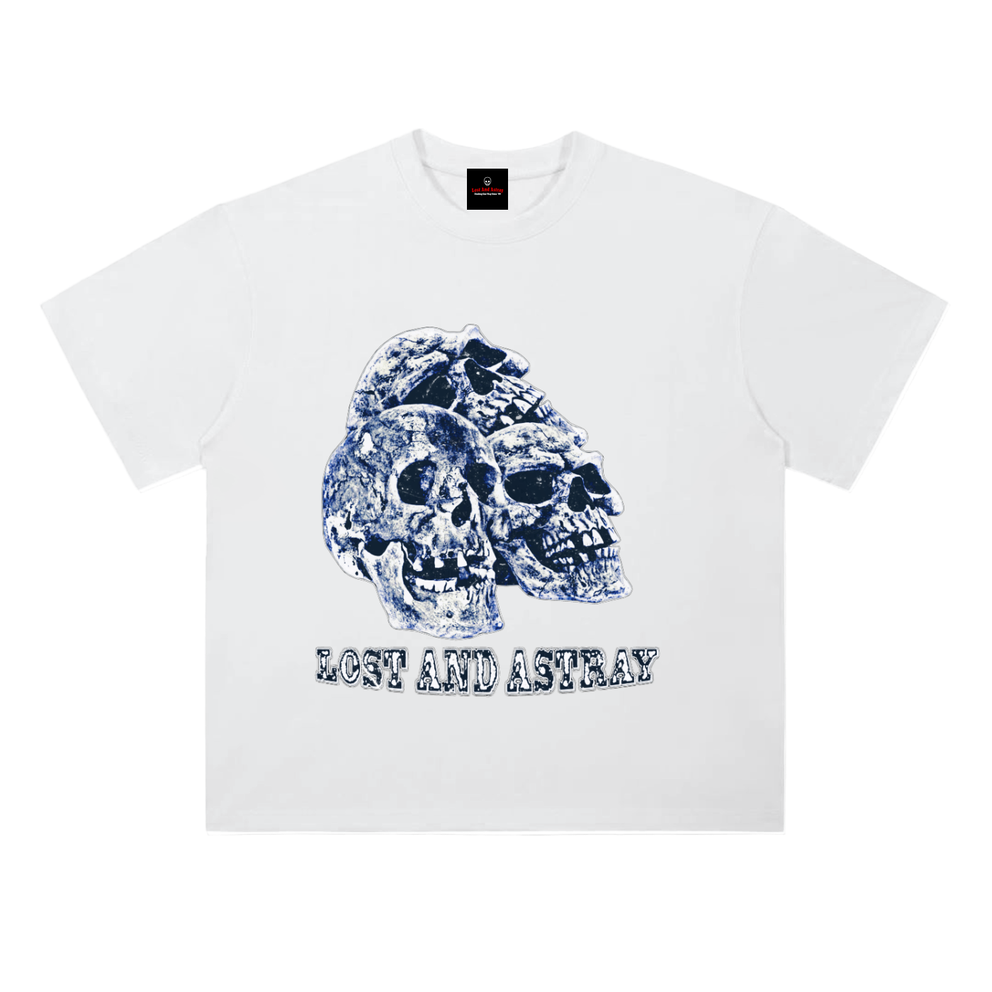 Lost and Astray: 3 Skull Stack (T-Shirt)