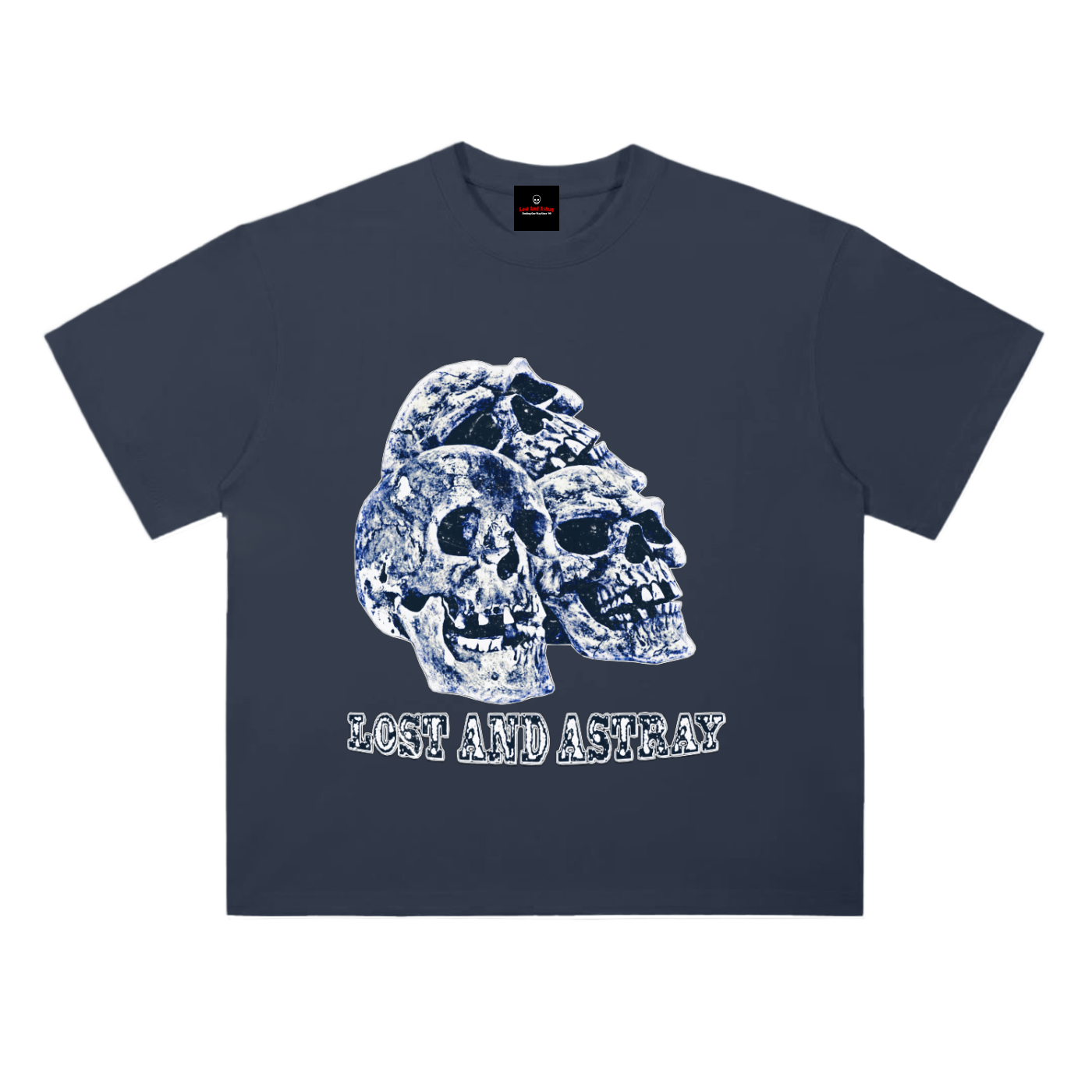 Lost and Astray: 3 Skull Stack (T-Shirt)