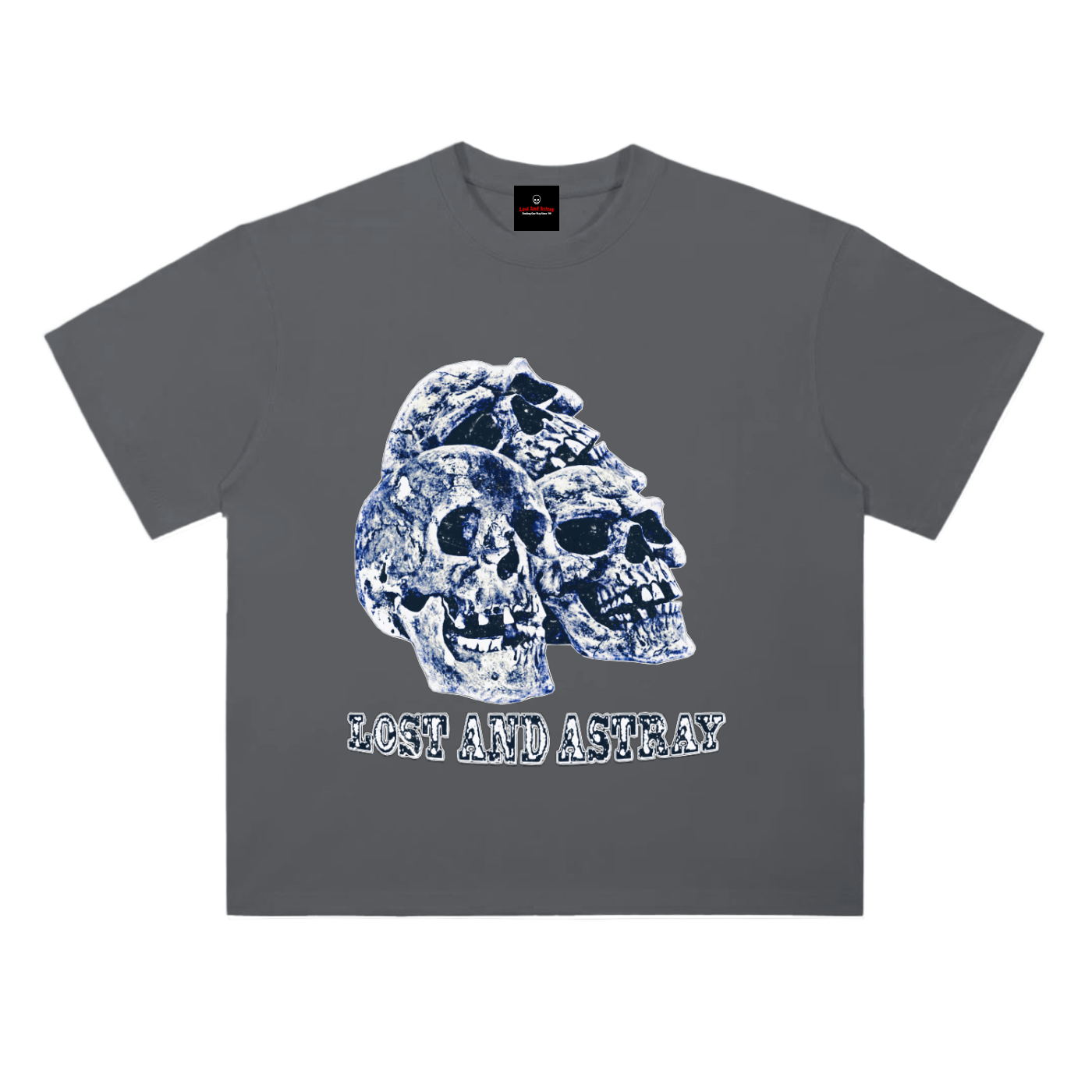 Lost and Astray: 3 Skull Stack (T-Shirt)
