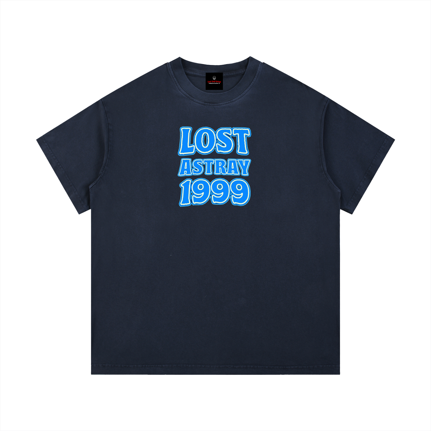 Lost and Astray: Blue Stack Logo (T-Shirt)