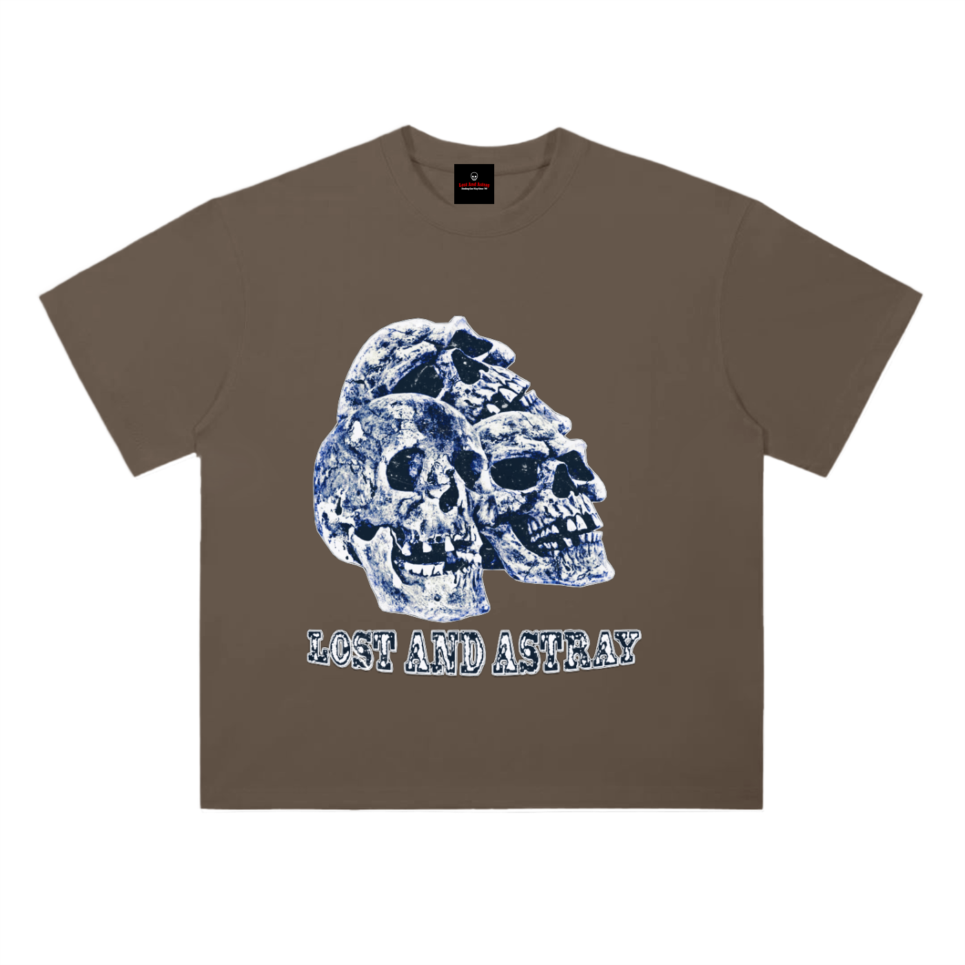 Lost and Astray: 3 Skull Stack (T-Shirt)