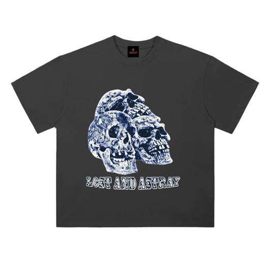 Lost and Astray: 3 Skull Stack (T-Shirt)